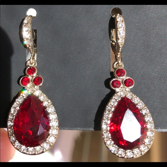 Givenchy Red Stone Drop earrings - Picture 6 of 7